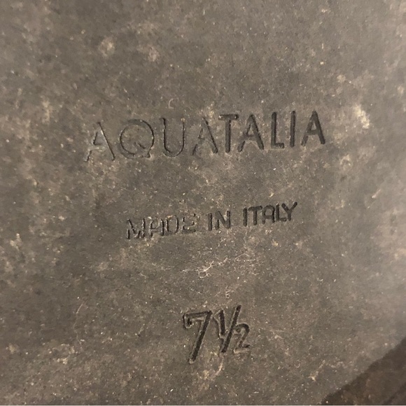 Aquatalia Bree Ankle Boot Water Resistant Buckle Black Made Italy Women's 7.5 - Picture 11 of 11